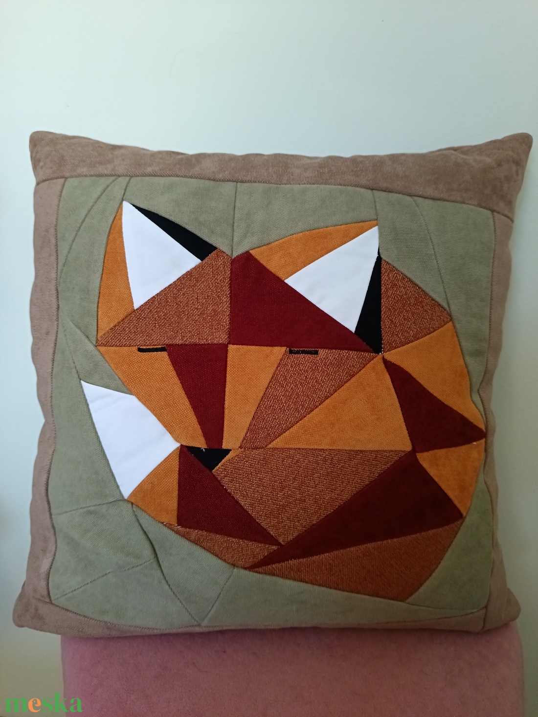 Rókapapa - baba - mama - babaszoba-dekoráció - gyerek díszpárna - Meska.hu