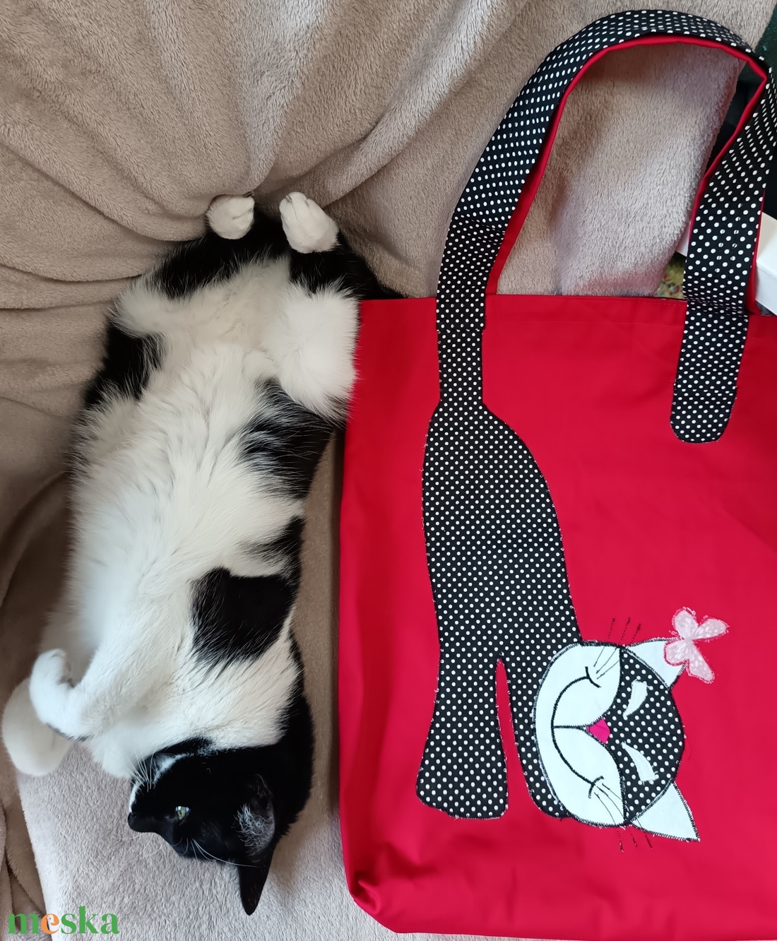 Pillangós cica  - táska & tok - kézitáska & válltáska - válltáska - Meska.hu