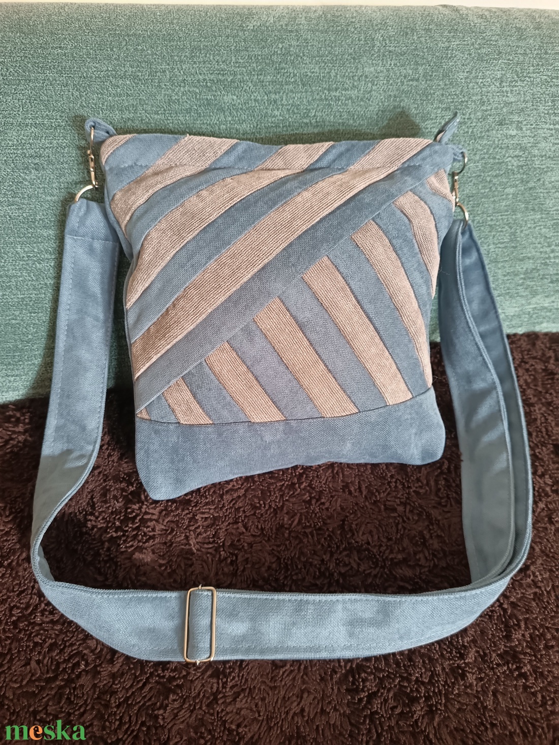 Tisztakék - táska & tok - kézitáska & válltáska - vállon átvethető táska - Meska.hu