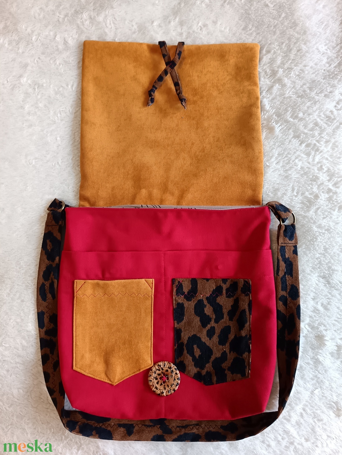Leopárdszín - táska & tok - kézitáska & válltáska - válltáska - Meska.hu