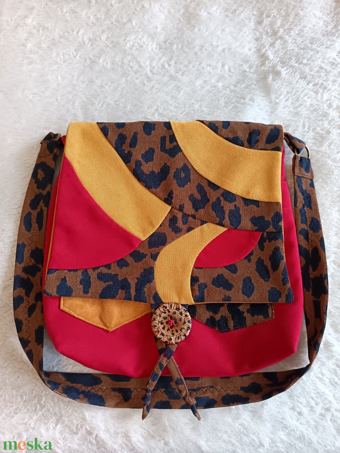 Leopárdszín - táska & tok - kézitáska & válltáska - válltáska - Meska.hu