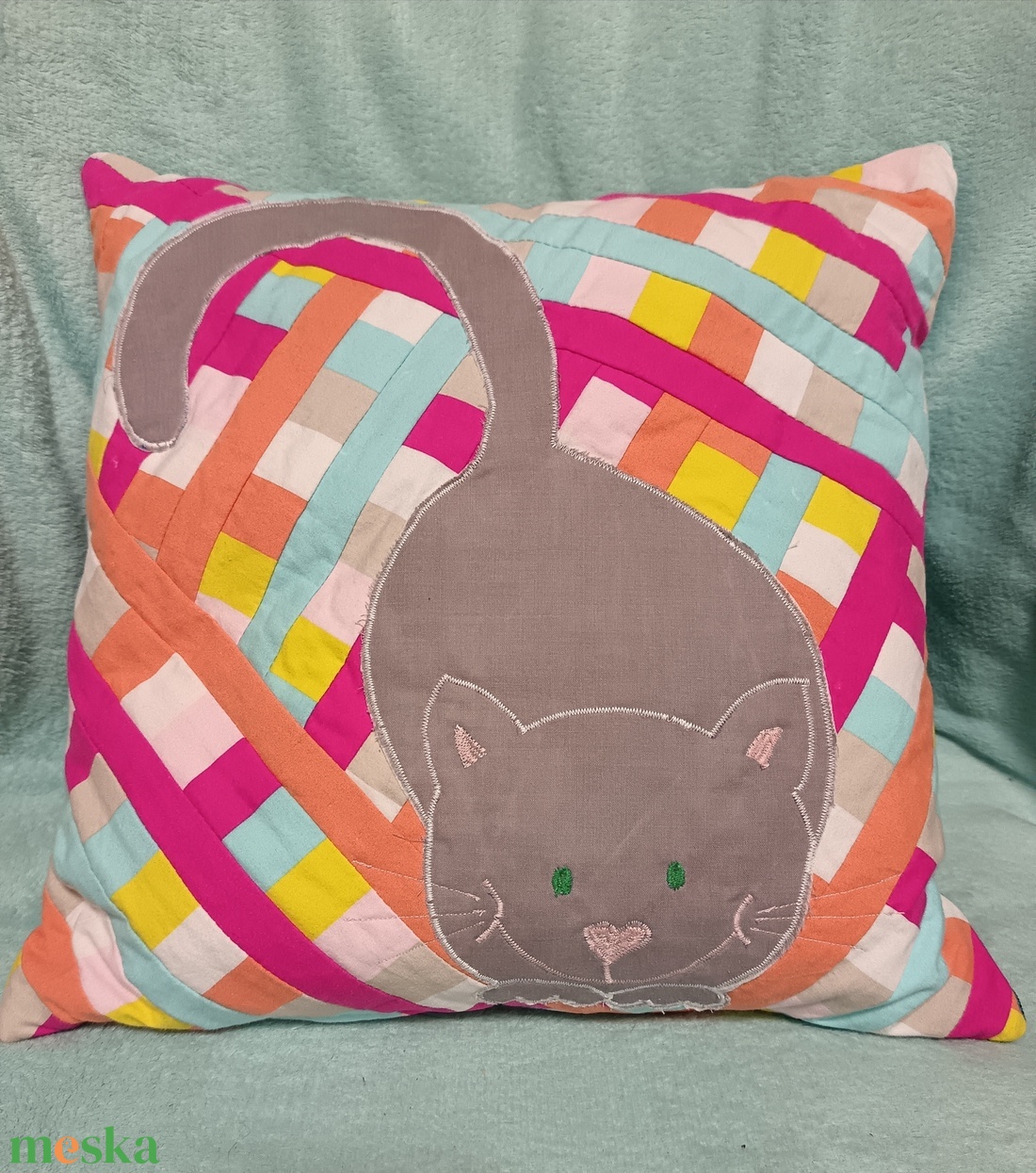 Cicás díszpárna kollekció (szürke) - otthon & életmód - lakástextil - párna & párnahuzat - díszpárna (belsővel együtt) - Meska.hu