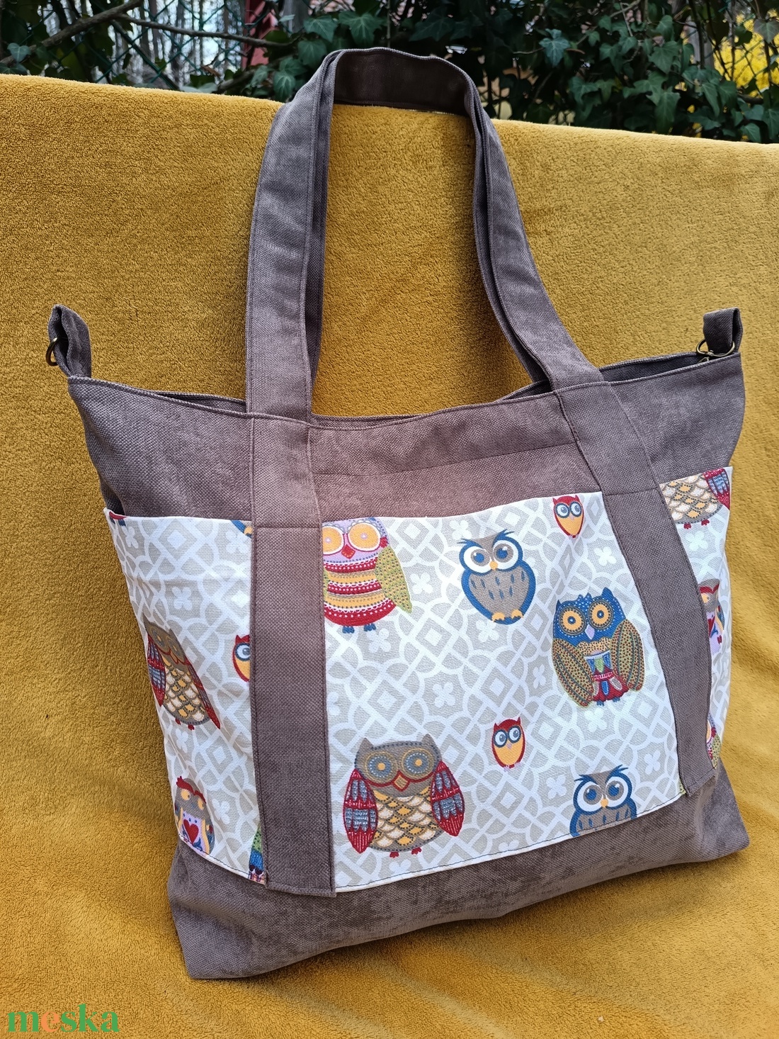 Bagolybarát (válltáska) - táska & tok - kézitáska & válltáska - nagy pakolós táska - Meska.hu