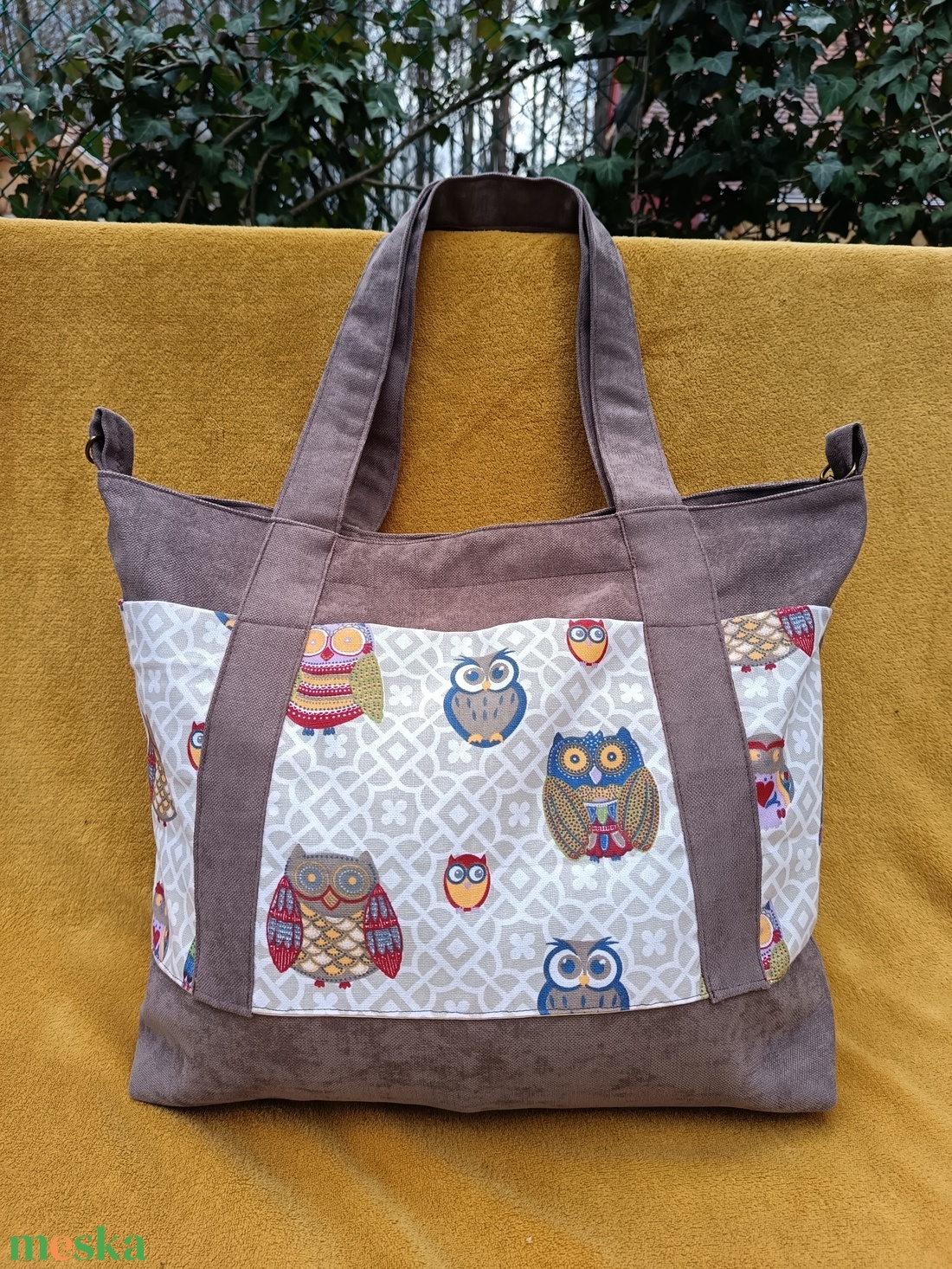 Bagolybarát (válltáska) - táska & tok - kézitáska & válltáska - nagy pakolós táska - Meska.hu
