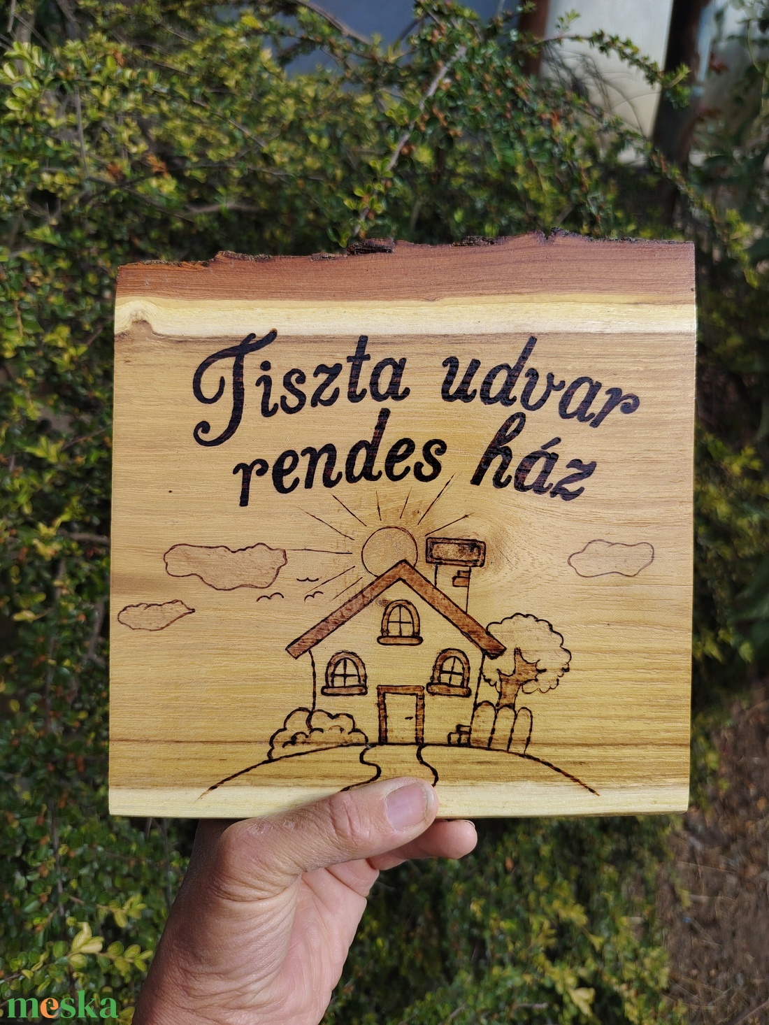 Tiszta udvar, rendes ház táblácska - egyedi grafikával és méretben - otthon & életmód - ház & kert - házszám - Meska.hu