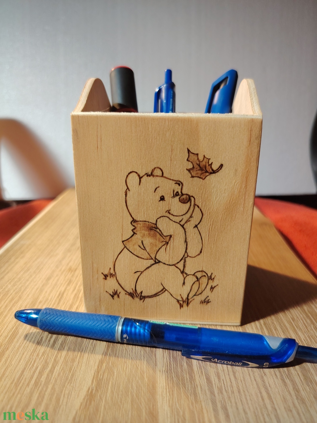 Mici mackós ceruzatartó - tolltartó  - otthon & életmód - papír, írószer - tolltartó & ceruzatekercs - Meska.hu