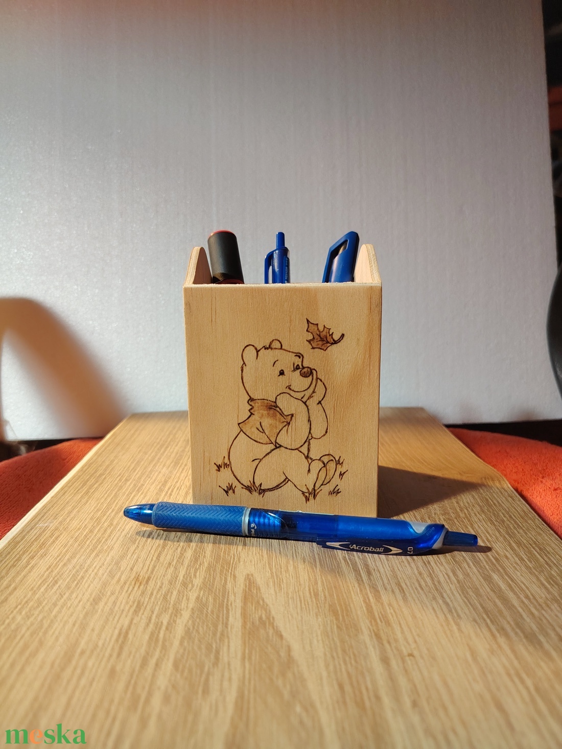 Mici mackós ceruzatartó - tolltartó  - otthon & életmód - papír, írószer - tolltartó & ceruzatekercs - Meska.hu