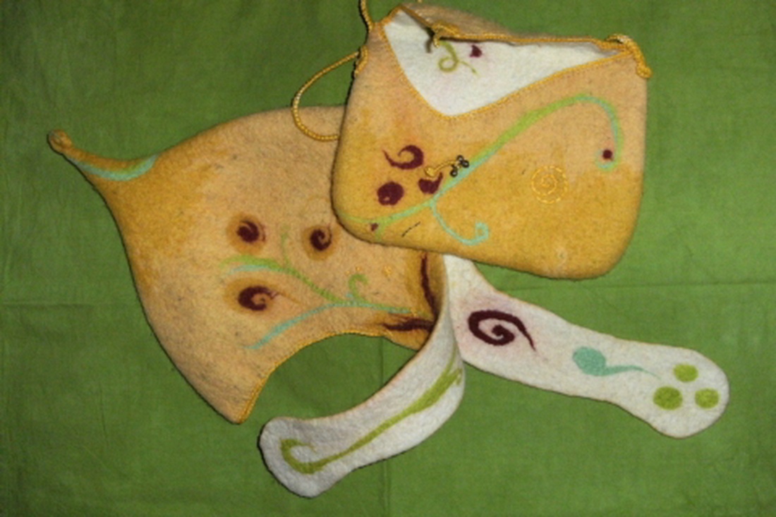 AKCIÓ.. és további kedvezmény március első hetében!! : kislány sapka kistáskával :) -  - Meska.hu