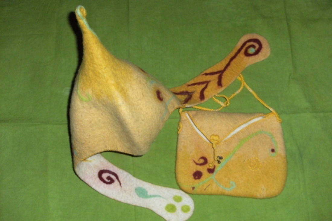 AKCIÓ.. és további kedvezmény március első hetében!! : kislány sapka kistáskával :) -  - Meska.hu