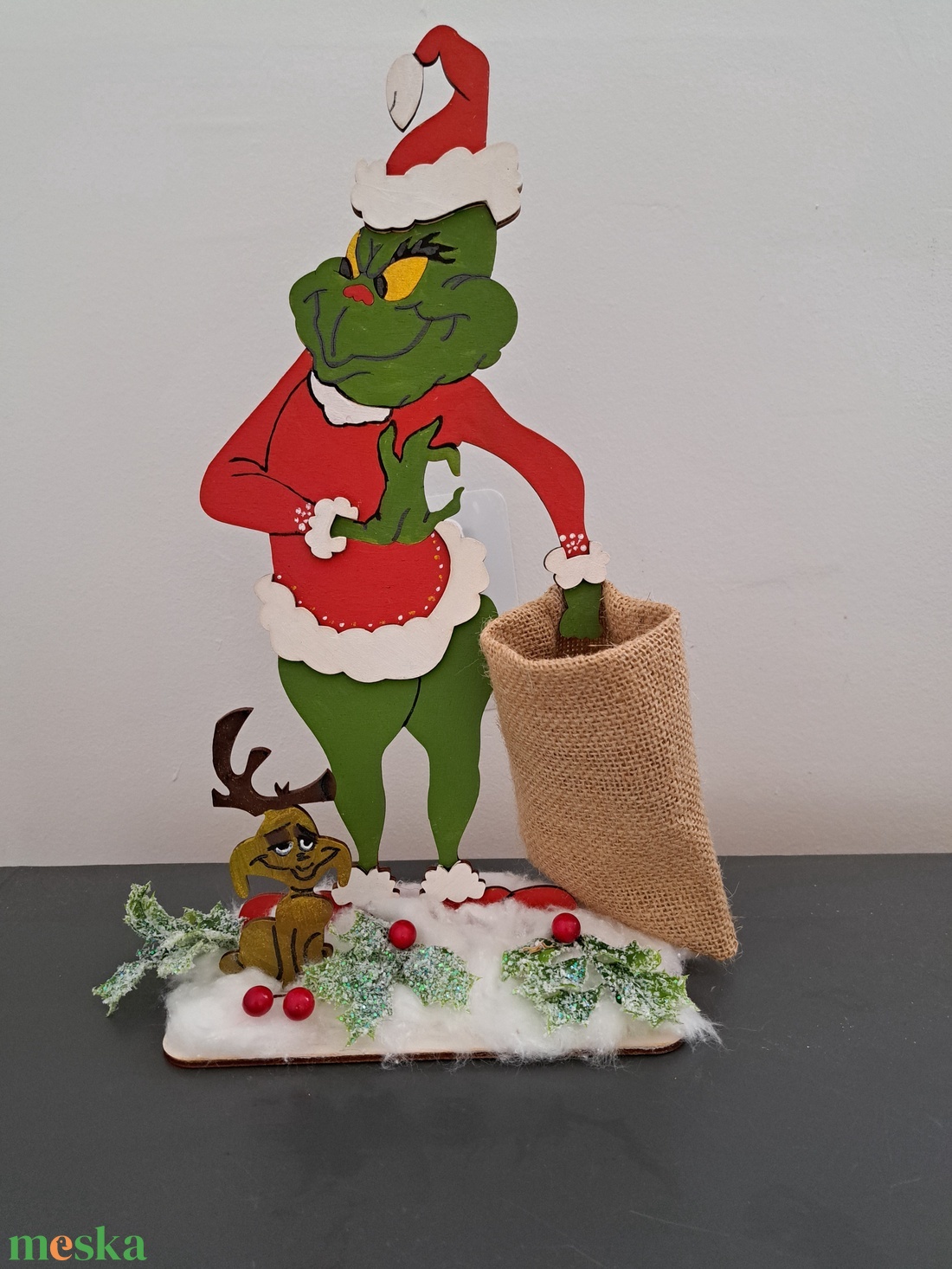 Grincs zsákkal - karácsony - karácsonyi lakásdekoráció - karácsonyi manók, figurák - Meska.hu