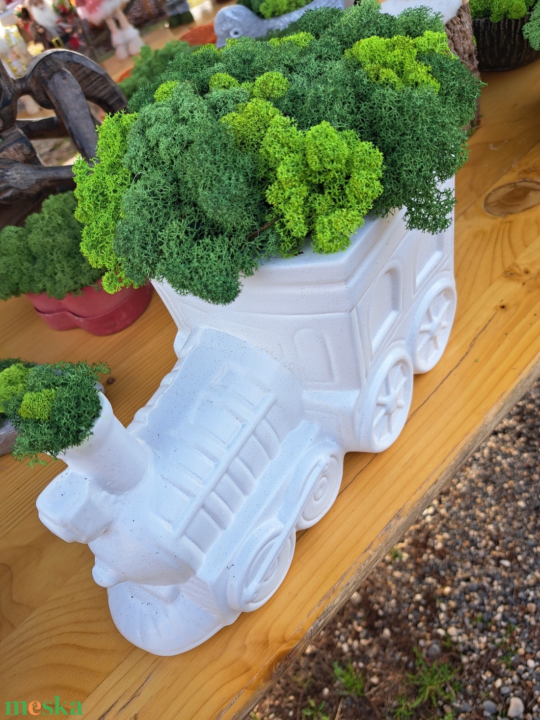 Zúzmó Vonat,Autó - otthon & életmód - dekoráció - asztal és polc dekoráció - zuzmódekoráció, mohadekoráció - Meska.hu