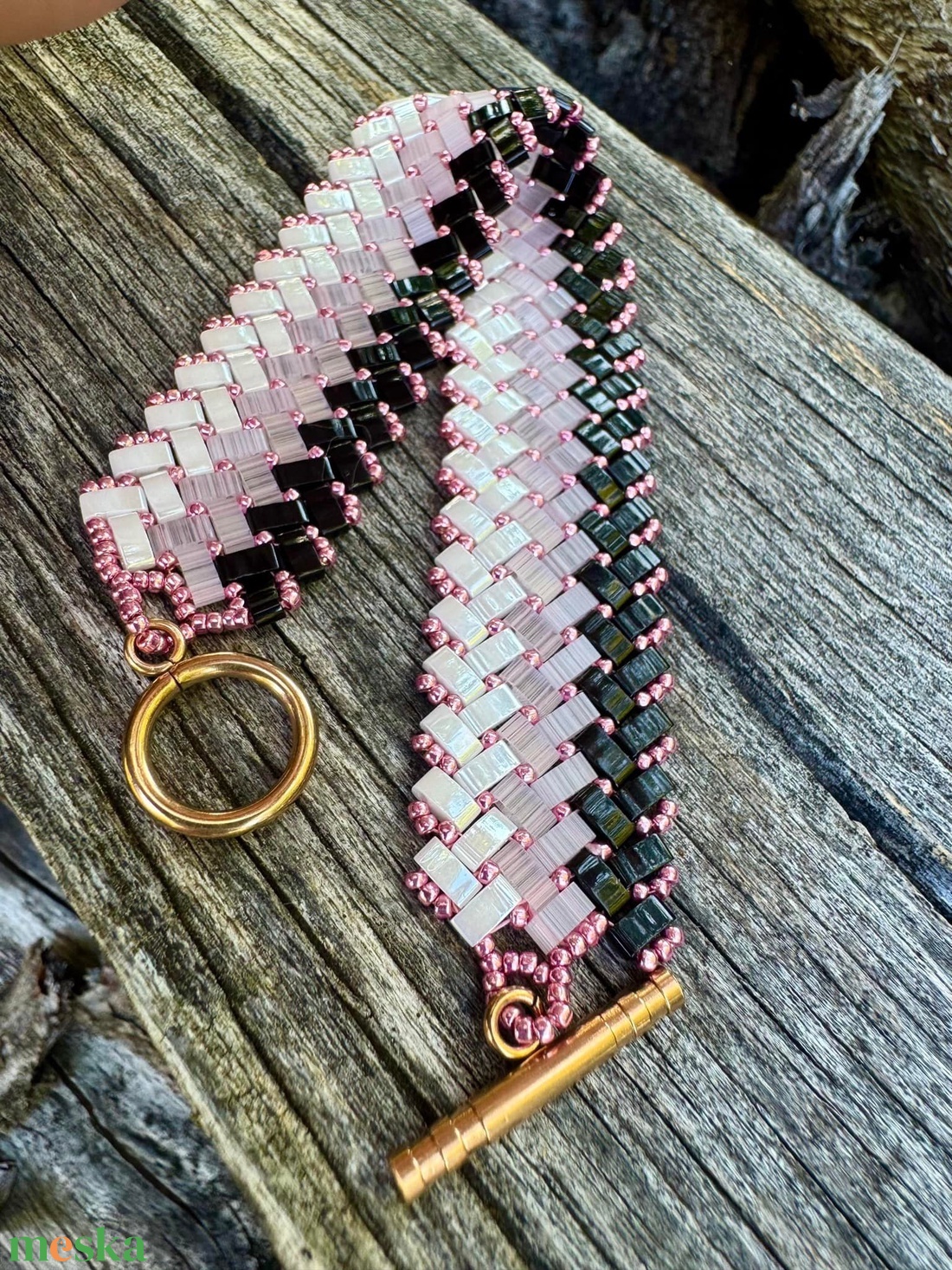 Zsuwel Rosegold ékszerszett - ékszer - karkötő - gyöngyös karkötő - Meska.hu