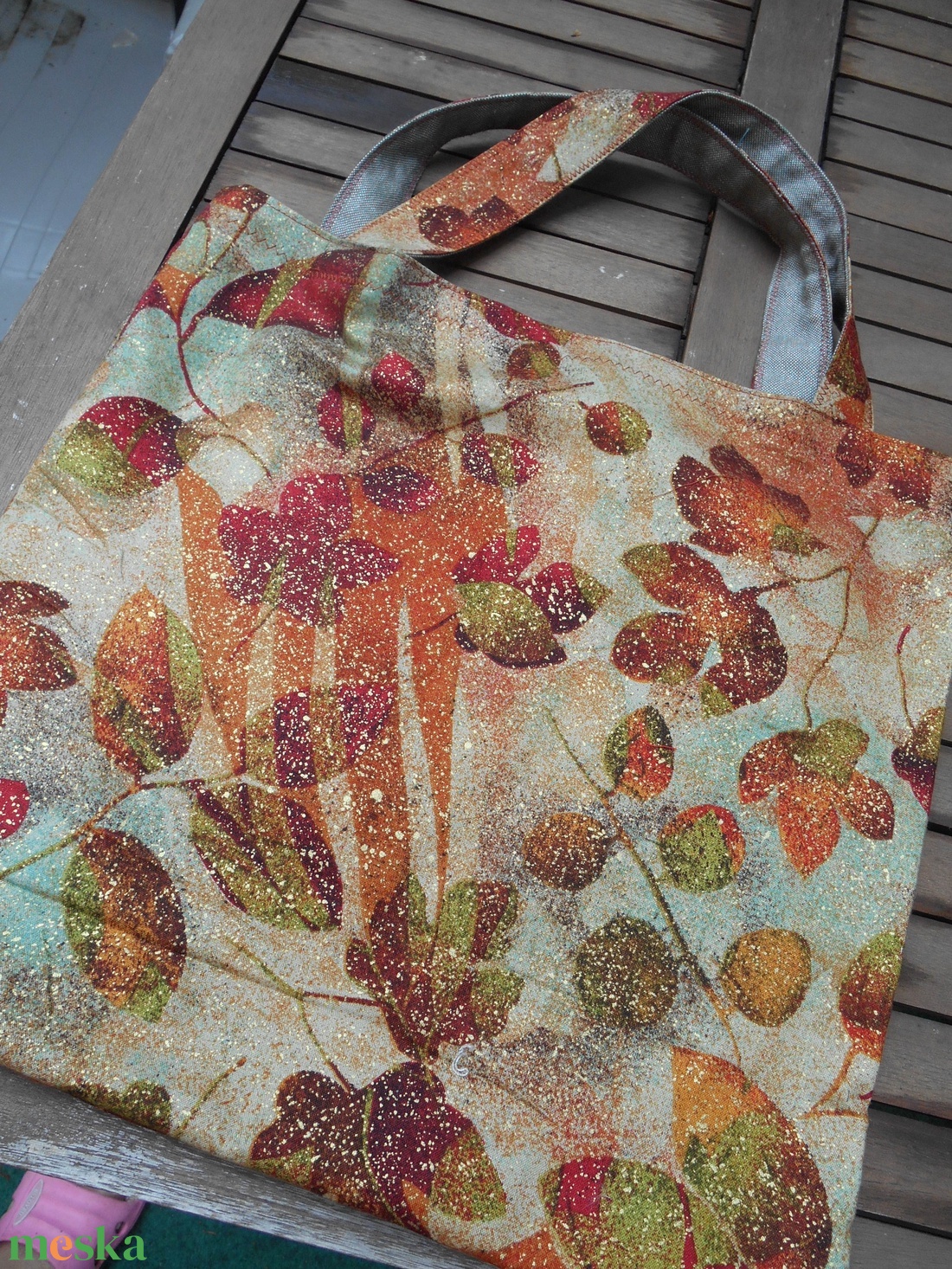 Bevásárló táska az ősz szineivel - táska & tok - bevásárlás & shopper táska - shopper, textiltáska, szatyor - Meska.hu