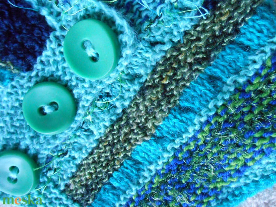 Különleges kötött sál/ /free-style knitting - ruha & divat - sál, sapka, kendő - sál - Meska.hu