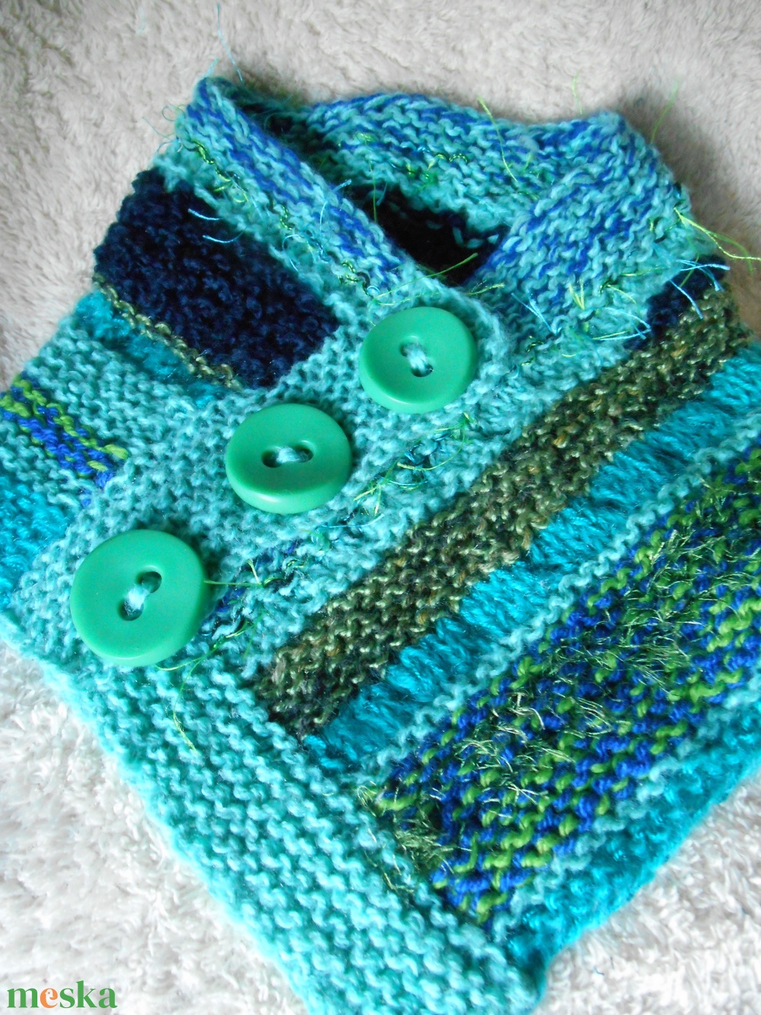 Különleges kötött sál/ /free-style knitting - ruha & divat - sál, sapka, kendő - sál - Meska.hu