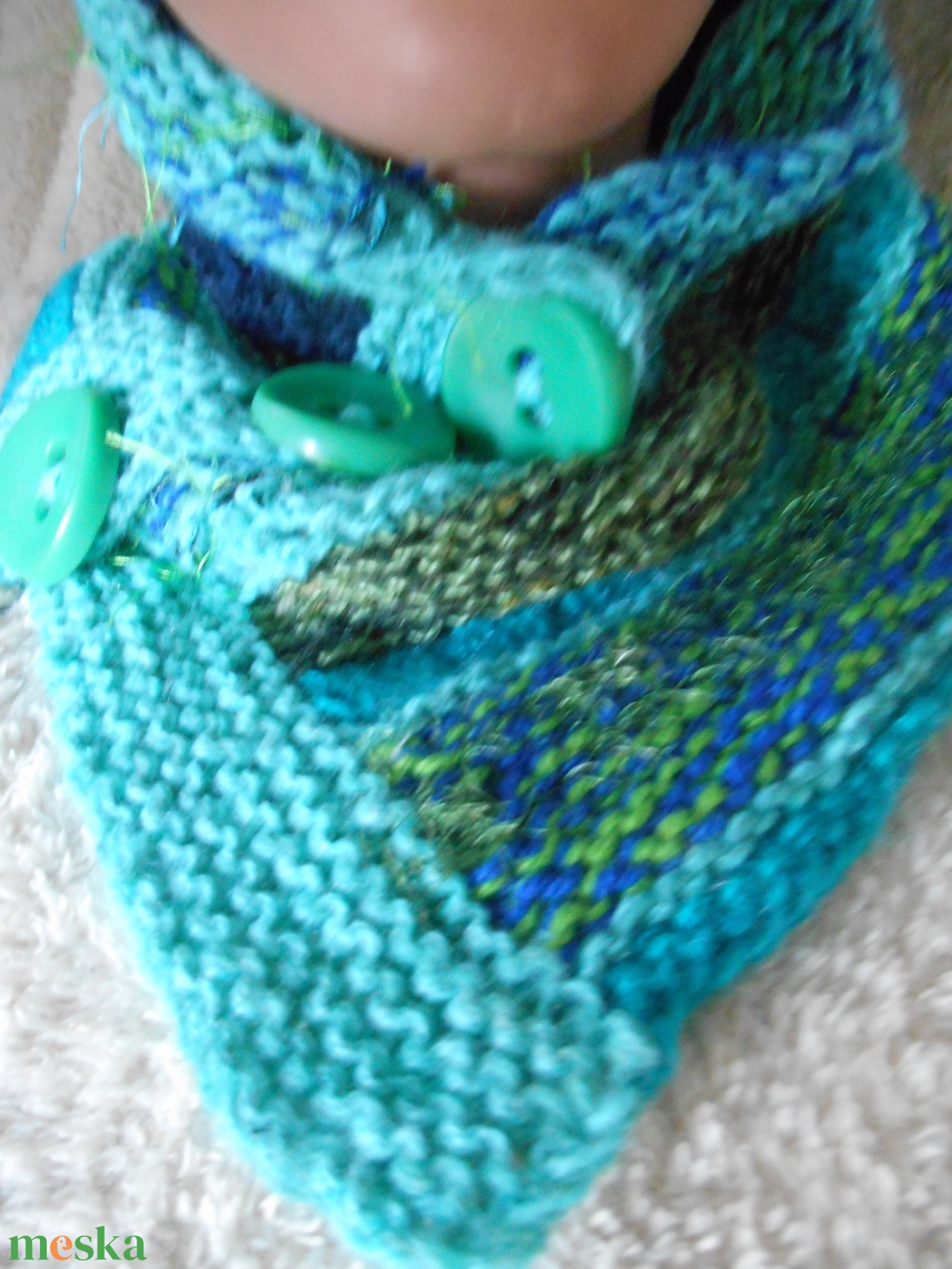 Különleges kötött sál/ /free-style knitting - ruha & divat - sál, sapka, kendő - sál - Meska.hu