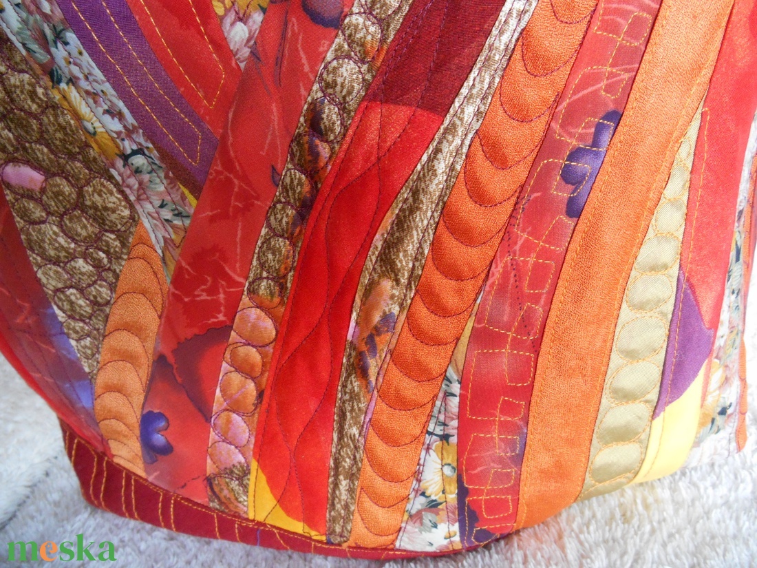 Napsugár táska /sárga-meggypiros válltáska /Tavaszköszöntő válltáska - táska & tok - kézitáska & válltáska - válltáska - Meska.hu