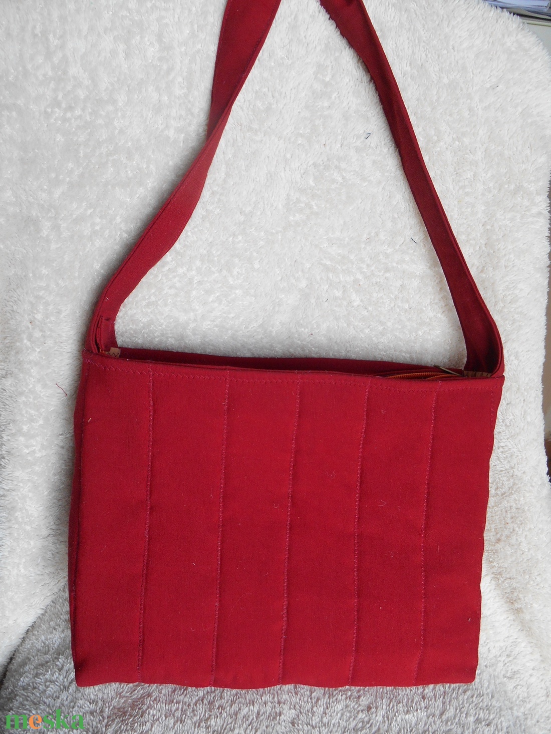 Napsugár táska /sárga-meggypiros válltáska /Tavaszköszöntő válltáska - táska & tok - kézitáska & válltáska - válltáska - Meska.hu