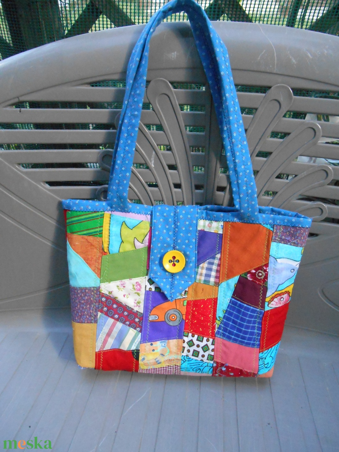 Bevásárló táska / Mozaik táska/ ZeroWaste - táska & tok - bevásárlás & shopper táska - shopper, textiltáska, szatyor - Meska.hu