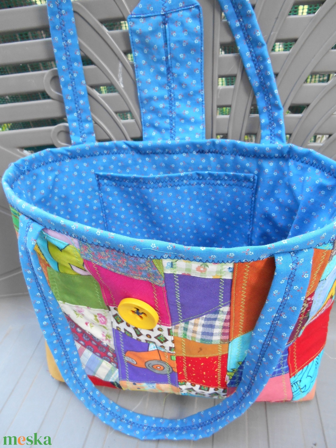 Bevásárló táska / Mozaik táska/ ZeroWaste - táska & tok - bevásárlás & shopper táska - shopper, textiltáska, szatyor - Meska.hu
