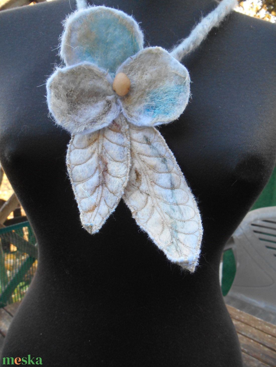 Nyaklánc / Nyakék/ Nemez nyakék / Jégvirág - ékszer - nyaklánc - hosszú nyaklánc - Meska.hu Nyaklánc / Nyakék/ Nemez nyakék / Jégvirág - ékszer - nyaklánc - hosszú nyaklánc - Meska.hu