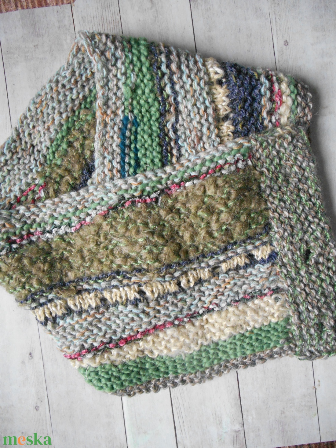 Gombolható kötött sál/ Különleges kötésű sál/ Swig sál/Sálkülönlegesség - ruha & divat - sál, sapka, kendő - sál - Meska.hu