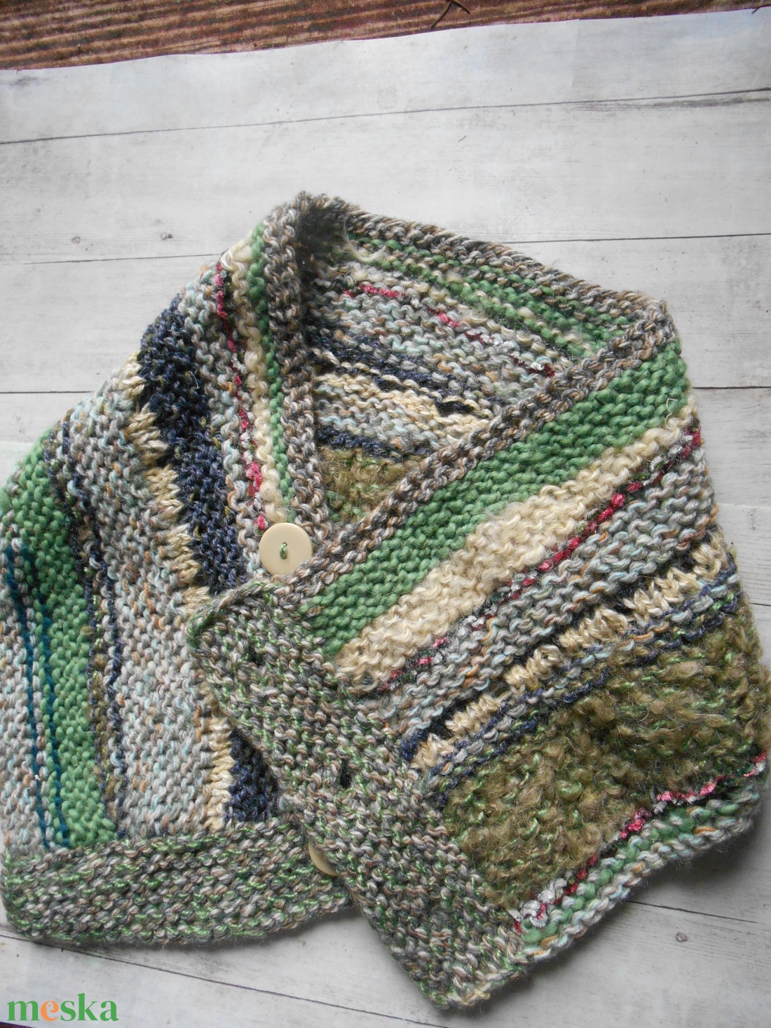 Gombolható kötött sál/ Különleges kötésű sál/ Swig sál/Sálkülönlegesség - ruha & divat - sál, sapka, kendő - sál - Meska.hu