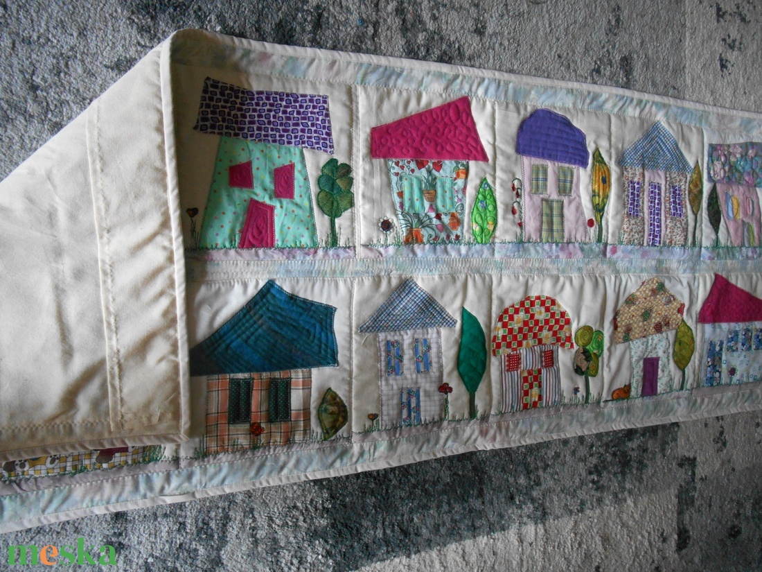 Házikós falvédő/ gyerekszoba/ falvédő gyerekszobába - baba - mama - babaszoba dekoráció - falvédő gyerekszobába - Meska.hu