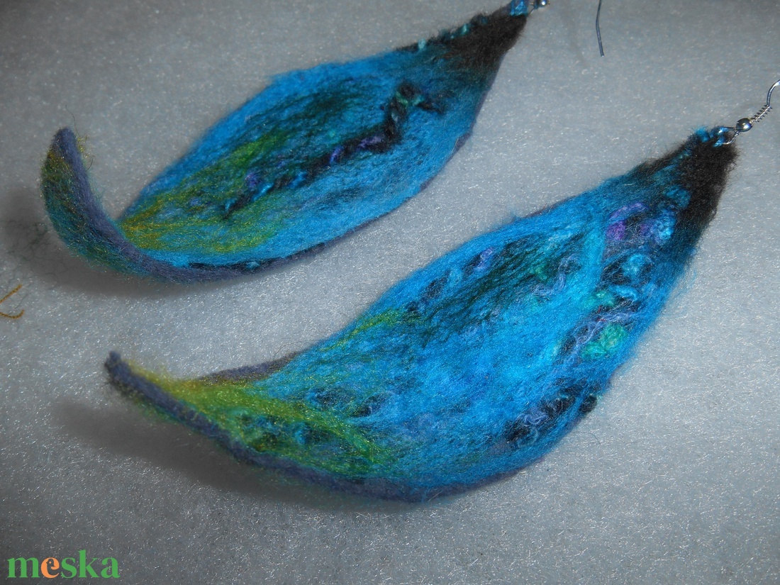 Nemezelt fülbevaló - ékszer - fülbevaló - lógó fülbevaló - Meska.hu