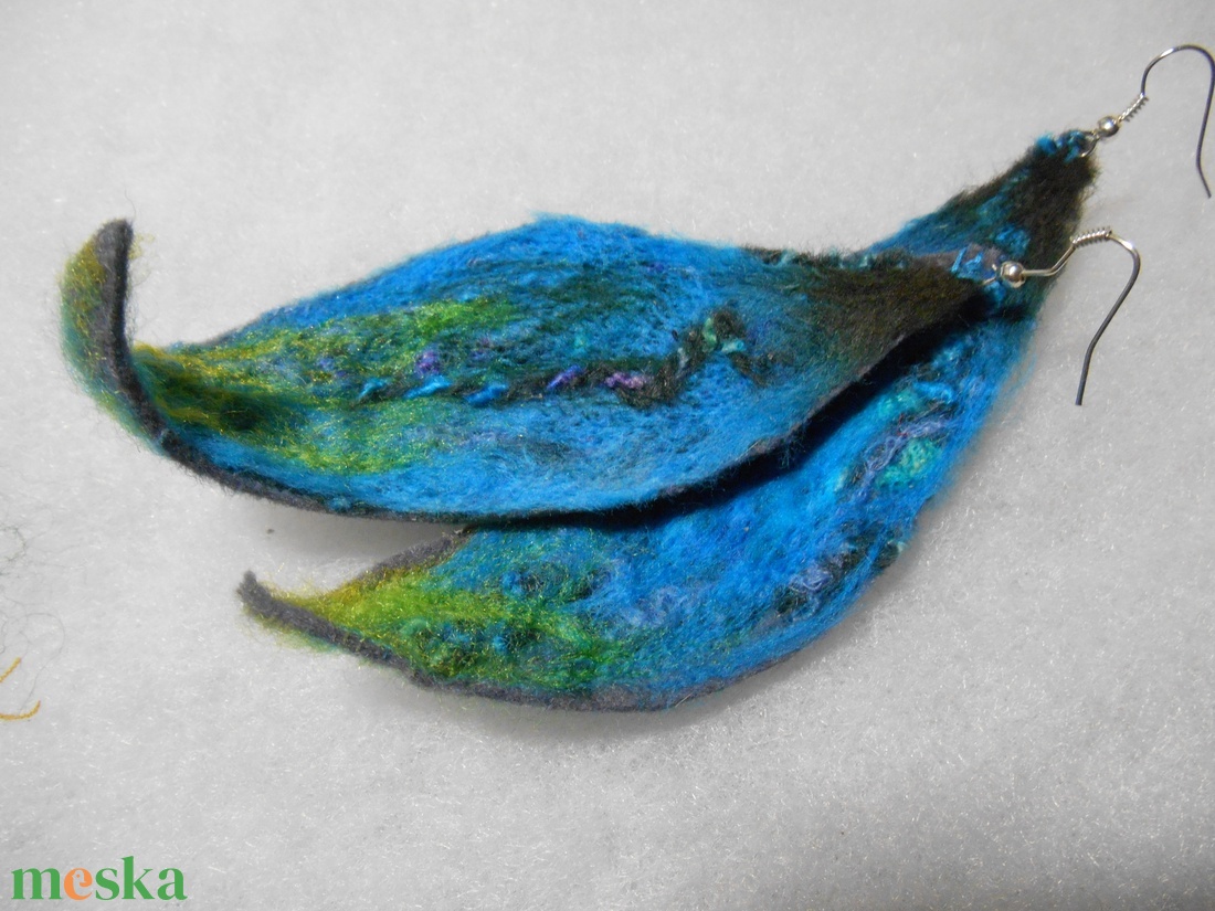 Nemezelt fülbevaló - ékszer - fülbevaló - lógó fülbevaló - Meska.hu