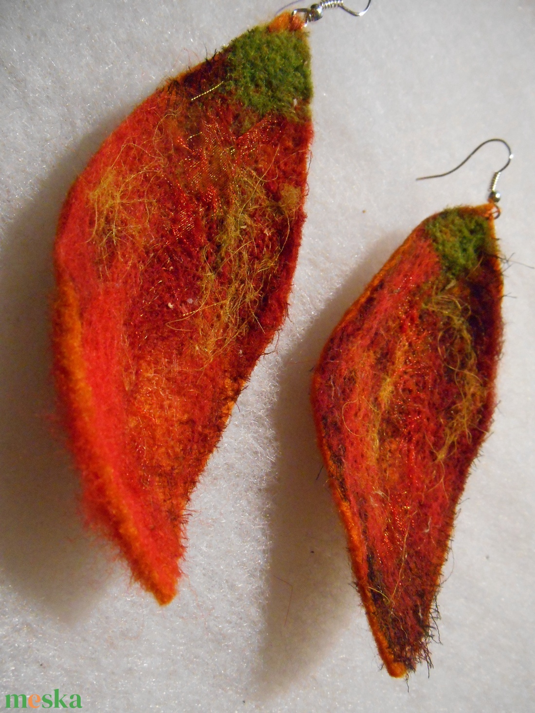 Nemez fülbevaló/nemezelt/ tűnemezelt fülbevaló - esküvő - ékszer - fülbevaló - Meska.hu