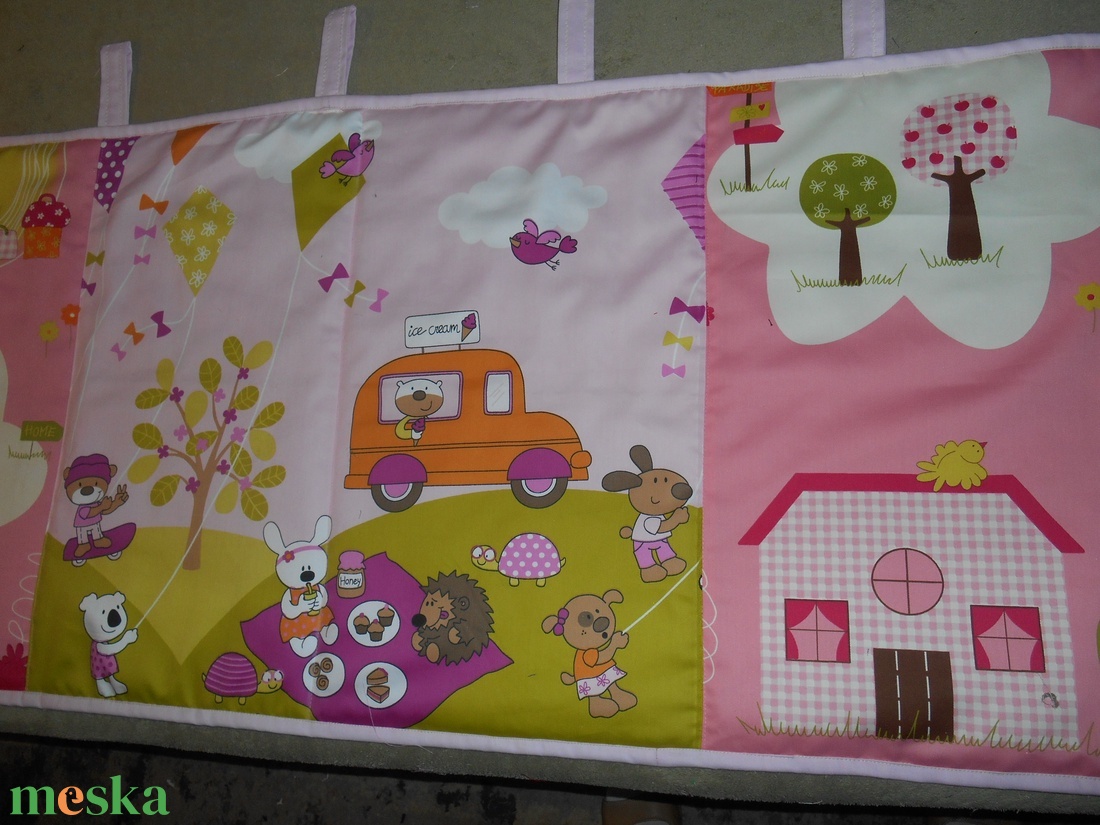 Kislányos falvédő/Falvédő/ Gyerekszoba/Rózsaszín falvédő - baba - mama - babaszoba dekoráció - falvédő gyerekszobába - Meska.hu