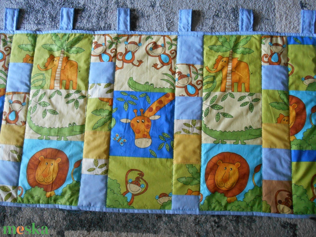 Falvédő/ Gyerekszoba/Állatos falvédő/Vidám falvédő/Zsiráfos/ Oroszlános/ Majmos - baba - mama - babaszoba dekoráció - falvédő gyerekszobába - Meska.hu