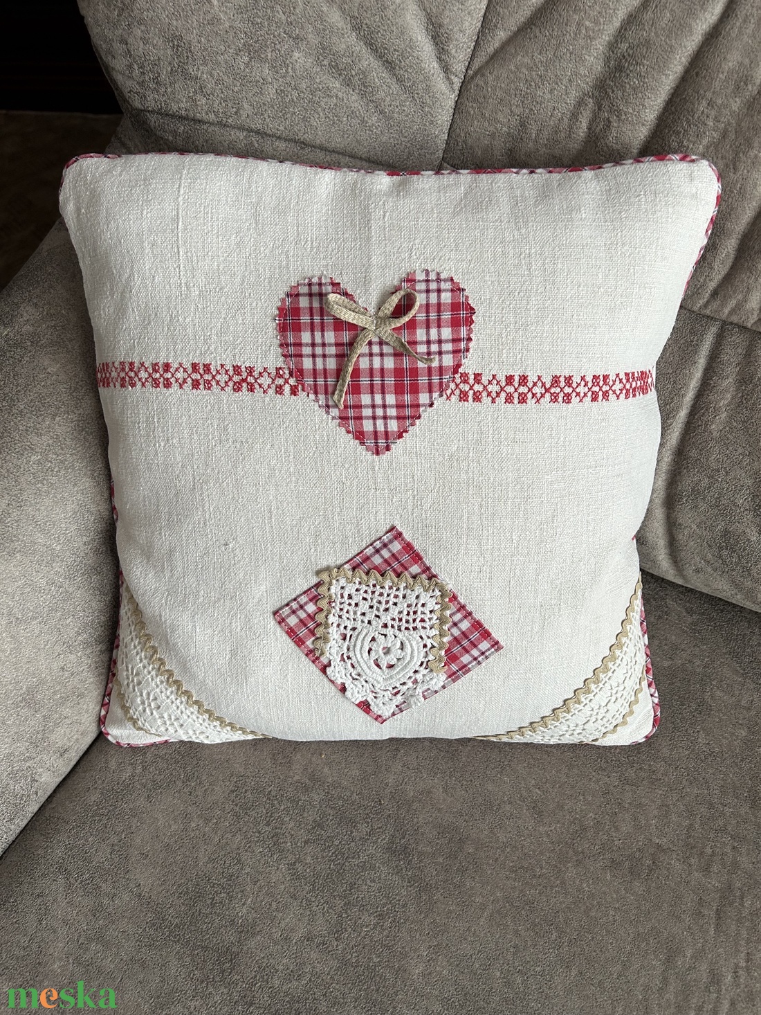 Díszpárna_szív - otthon & életmód - lakástextil - párna & párnahuzat - Meska.hu