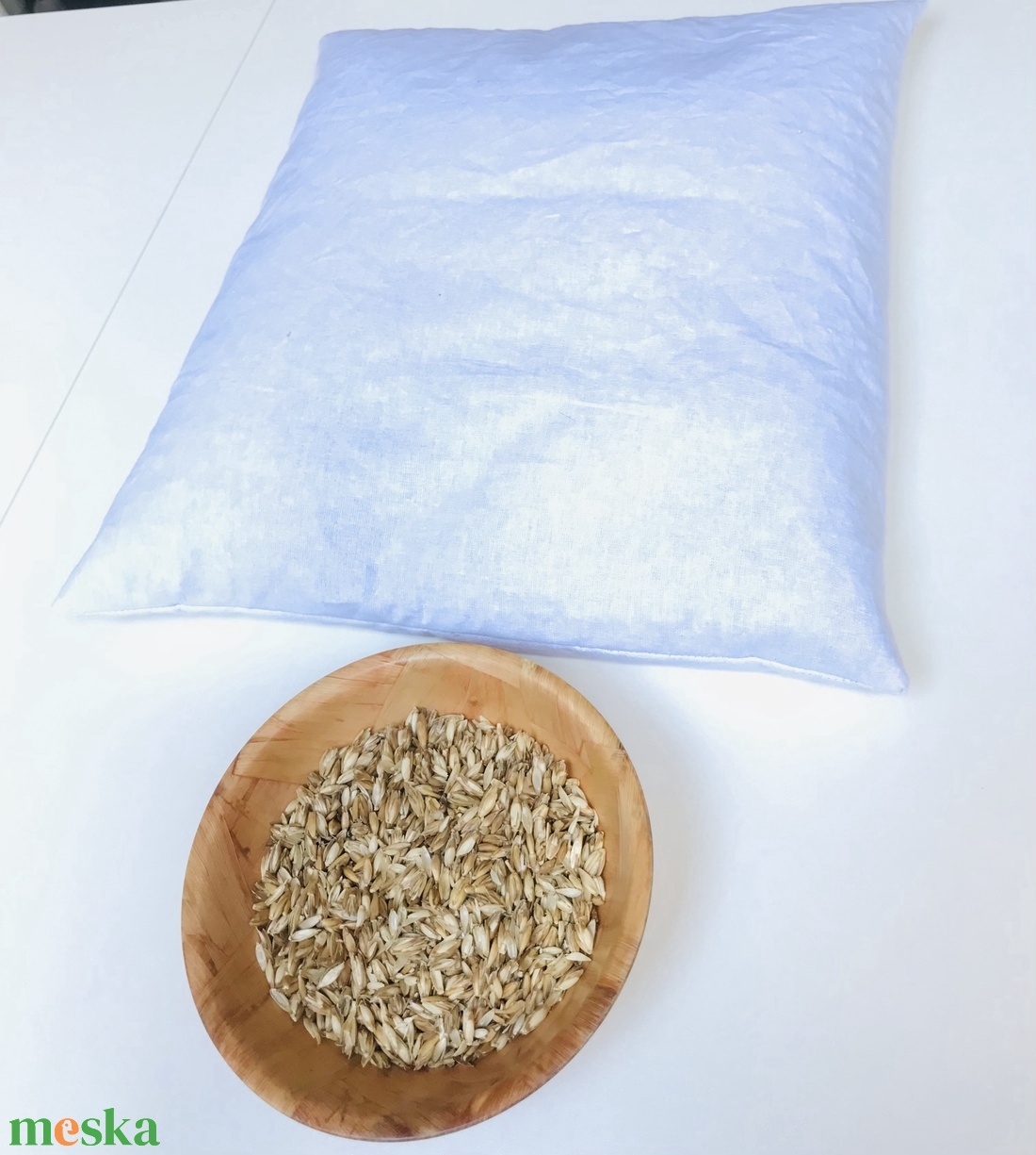 Bio tönkölypelyva párna párnahuzattal - szépségápolás - egészségmegőrzési kellékek - tönkölypelyvapárna - Meska.hu