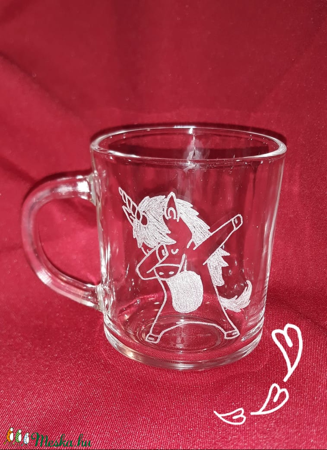 Unikornis üveg bögre -  - Meska.hu