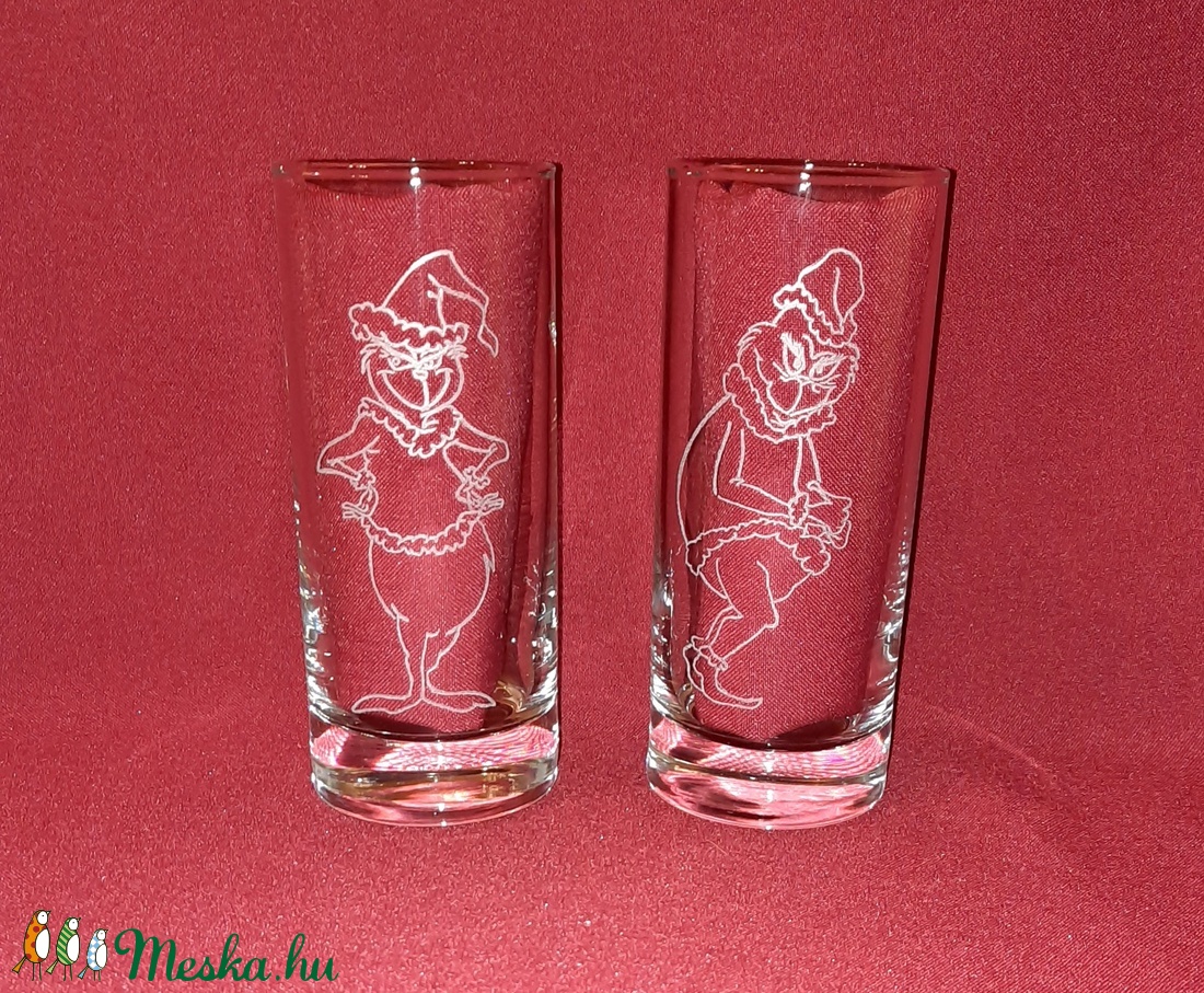 Grincs mintás pohár - otthon & életmód - konyhafelszerelés, tálalás - Meska.hu