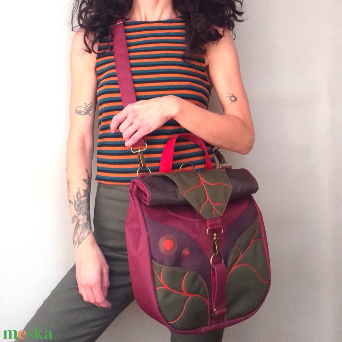 Hátizsák/válltáska - táska & tok - variálható táska - Meska.hu