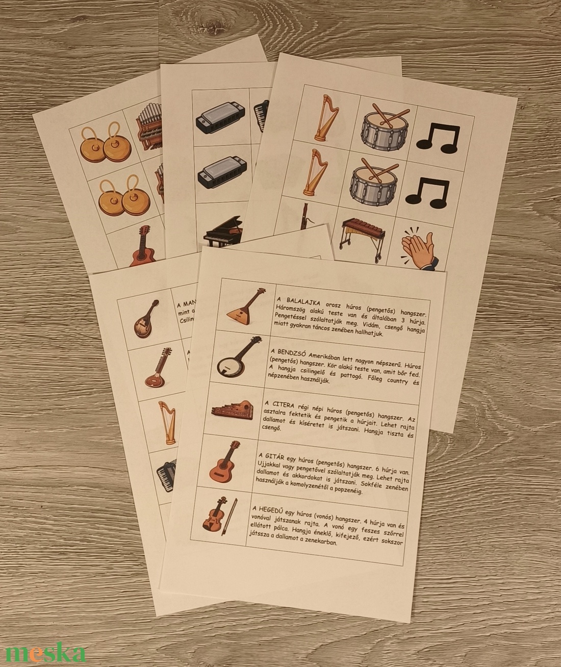 Zenei Memóriajáték - játék & sport - készségfejlesztő és logikai játék - memória játékok - Meska.hu