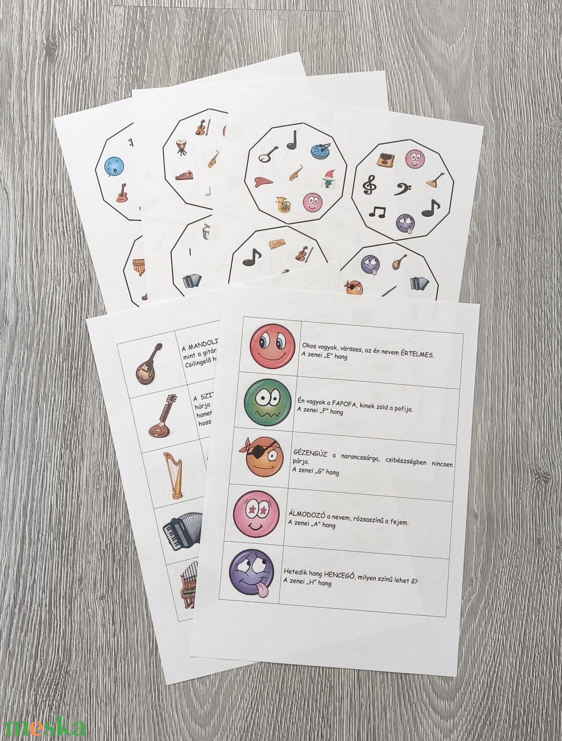 AZZ Zenei Találd meg az ugyanolyat! - játék & sport - készségfejlesztő és logikai játék - memória játékok - Meska.hu