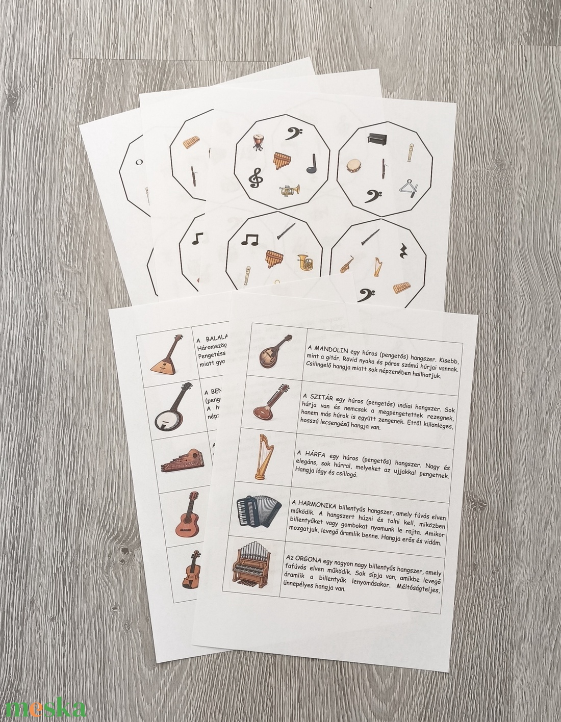 Zenei Találd meg az ugyanolyat! - játék & sport - készségfejlesztő és logikai játék - memória játékok - Meska.hu