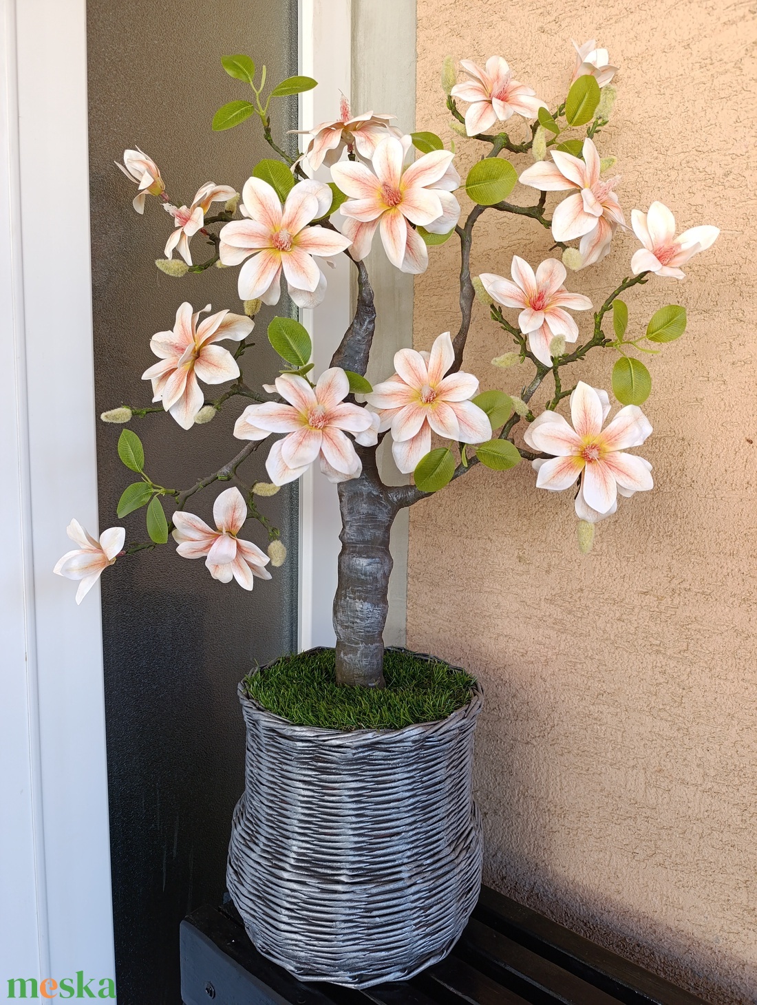 Egyedi magnólia  fa 85cm magas tavaszi dekor  - otthon & életmód - dekoráció - asztal és polc dekoráció - bonsai - Meska.hu
