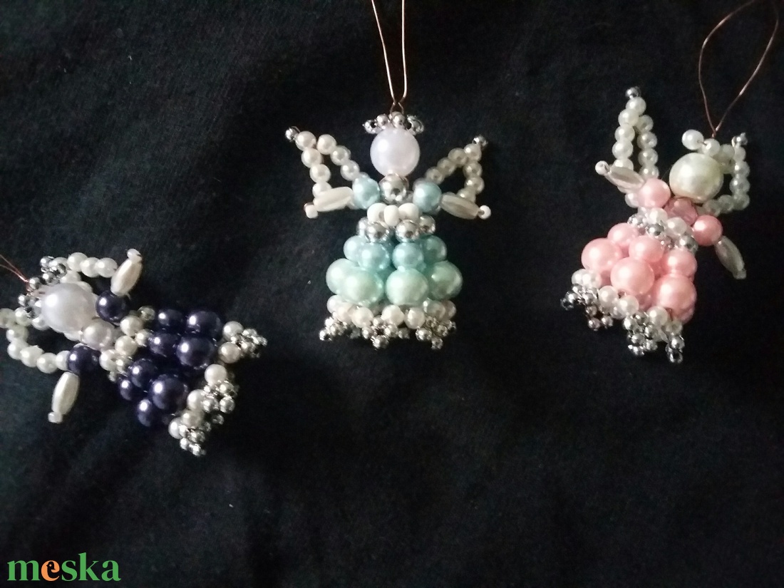Tündéri gyöngy Angyalok - karácsony - karácsonyi lakásdekoráció - karácsonyfadíszek - Meska.hu