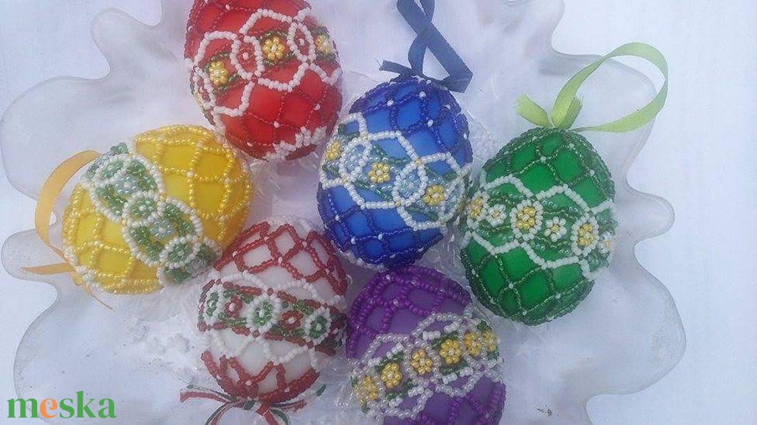 Hímes tojások - karácsony - karácsonyi lakásdekoráció - ünnepi asztaldekoráció - Meska.hu