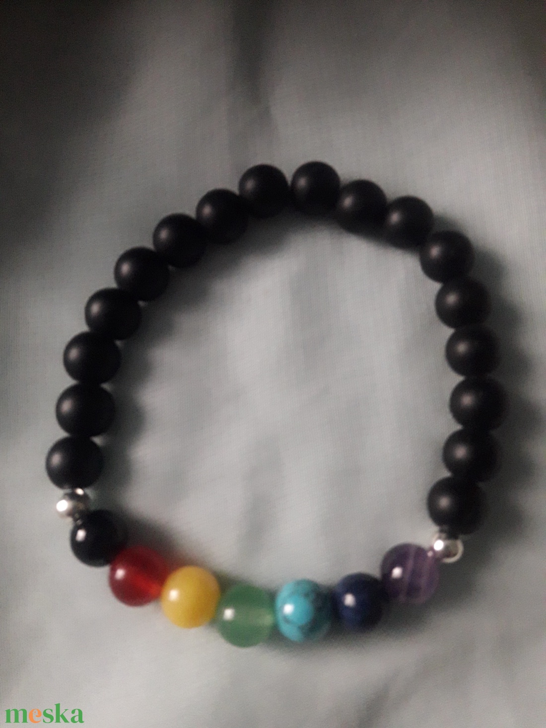 Hét csakra karkötő - ékszer - karkötő - gyöngyös karkötő - Meska.hu