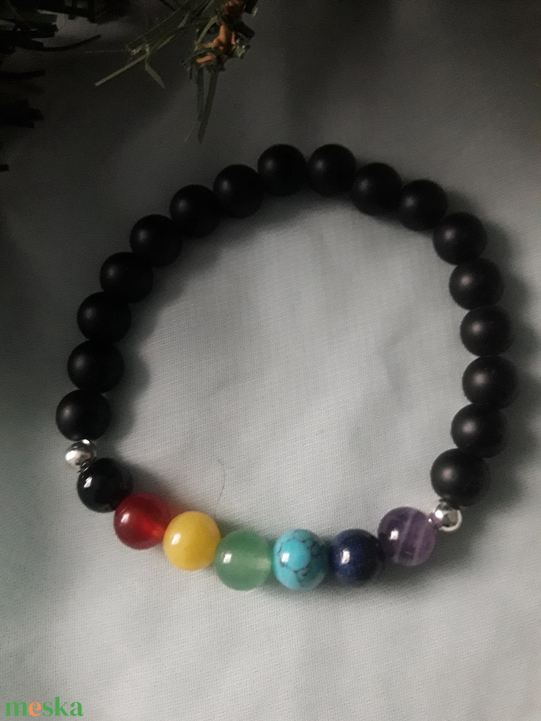 Hét csakra karkötő - ékszer - karkötő - gyöngyös karkötő - Meska.hu
