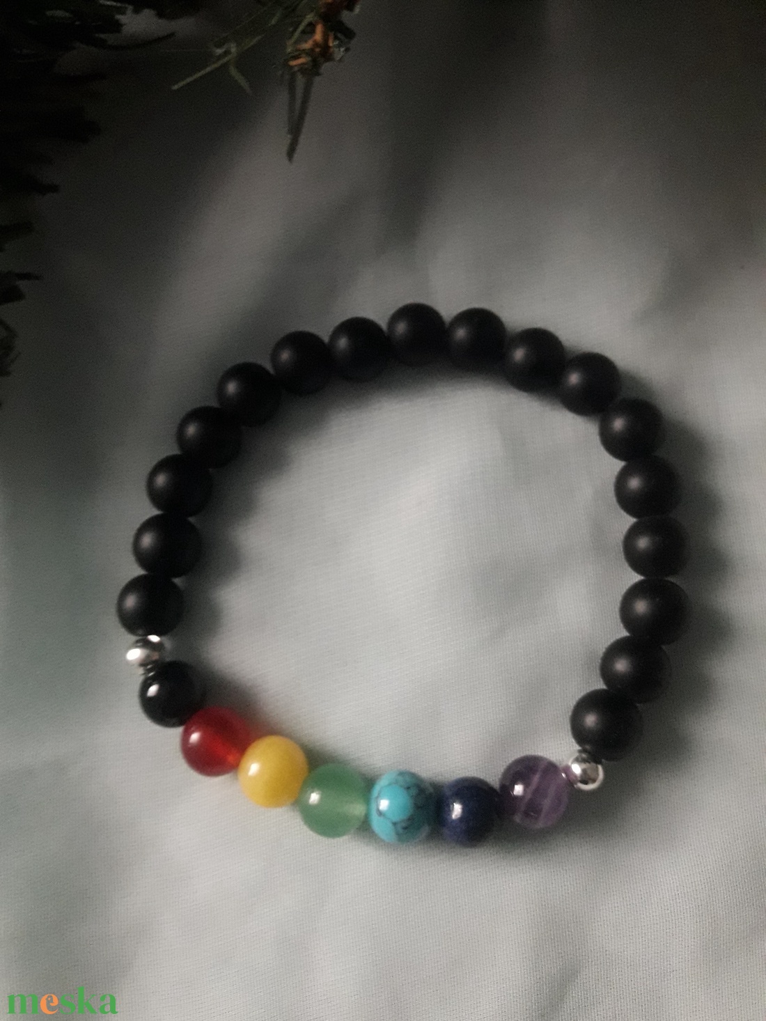 Hét csakra karkötő - ékszer - karkötő - gyöngyös karkötő - Meska.hu