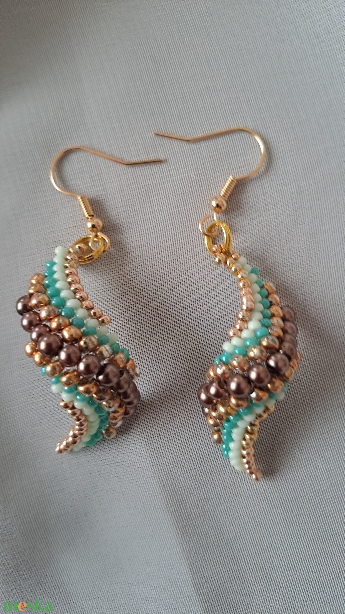 Spirál fülbevaló - ékszer - fülbevaló - lógó fülbevaló - Meska.hu