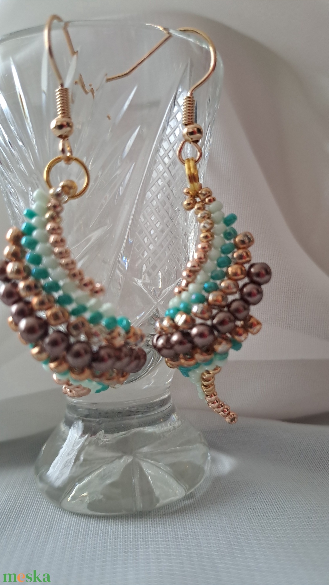 Spirál fülbevaló - ékszer - fülbevaló - lógó fülbevaló - Meska.hu