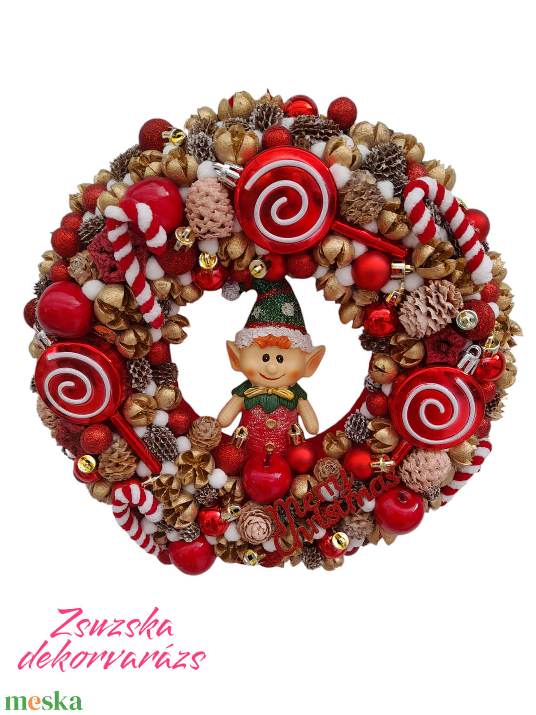 Karácsonyi ajtódísz manóval - karácsony - adventi díszek - adventi ajtódísz - Meska.hu Karácsonyi ajtódísz manóval - karácsony - adventi díszek - adventi ajtódísz - Meska.hu
